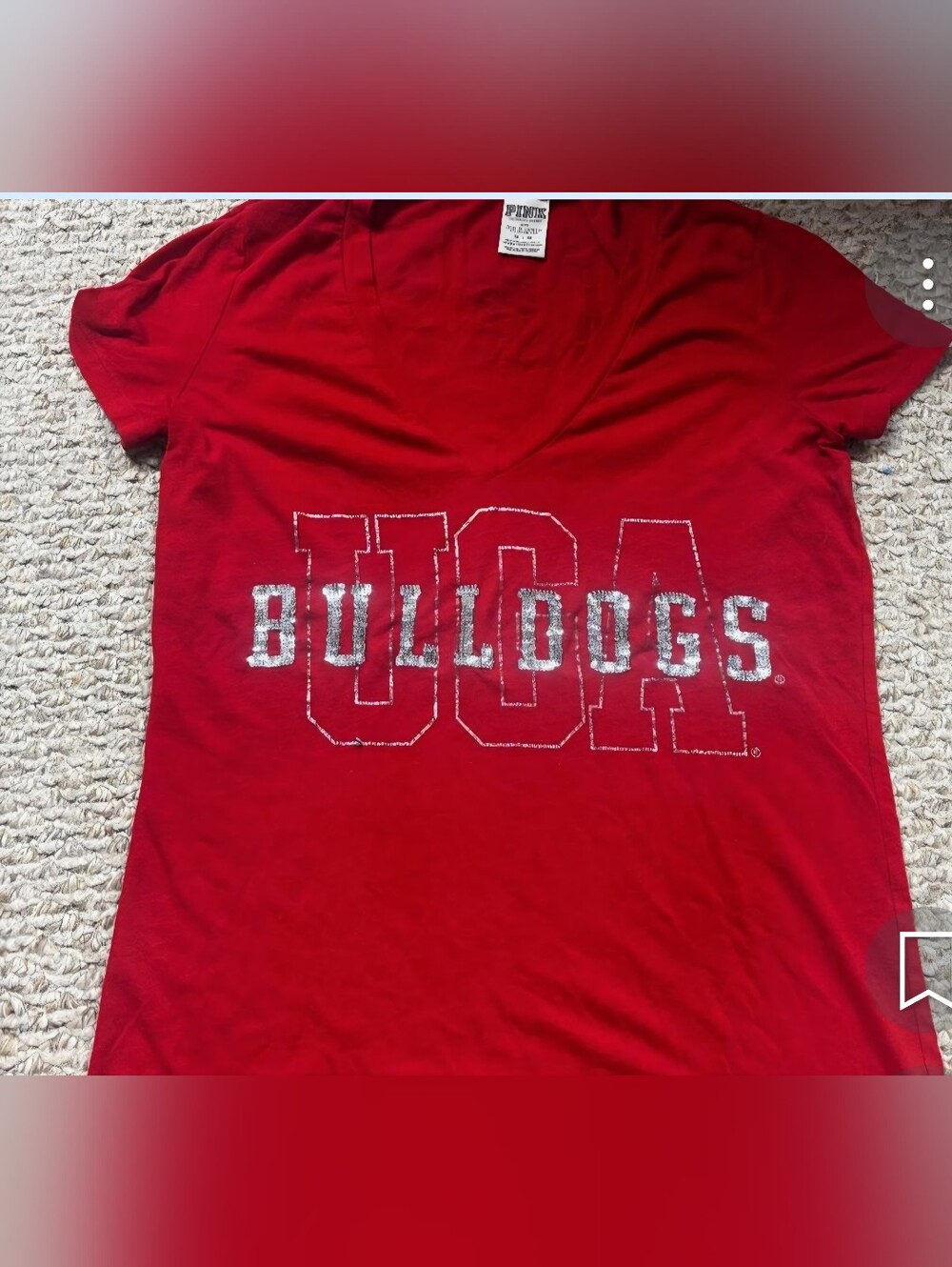 UGA BULLDOGS Tee shirt W/bling ( Size Medium)